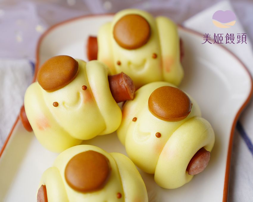 美姬饅頭 - 小布丁鮮奶熱狗捲 (6入)-50g