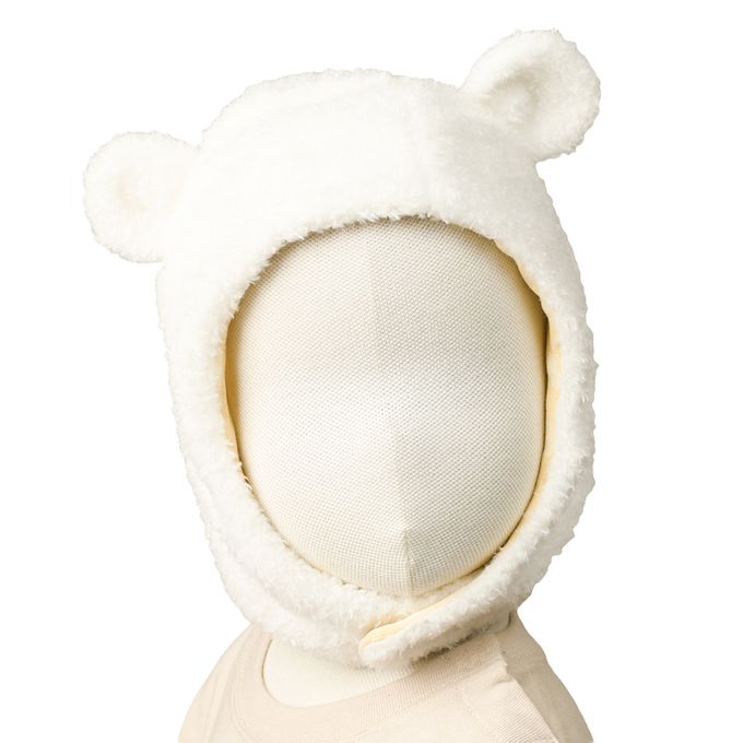 akachan honpo - 柔軟刷毛帽-動物-米白色