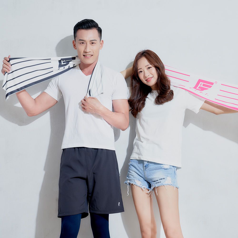 GIAT - 涼感運動毛巾-GIAT原創款-黑色 (100x20cm)