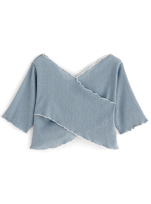 日本 GRL - 可愛木耳捲邊兩件式洋裝-黑 (F)