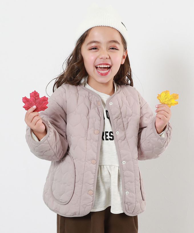 日本 devirock - [可機洗]心形絎縫雙面保暖科技羽絨外套-炭灰