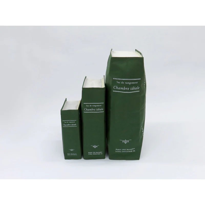 日本千趣會 - 書本造型 衣物收納袋-衣物-綠 (50x35x15cm)