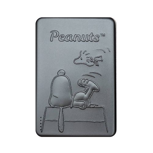 SNOOPY 20W PD超薄磁吸無線快充行動電源 10000mAh-浮雕紅屋-深灰
