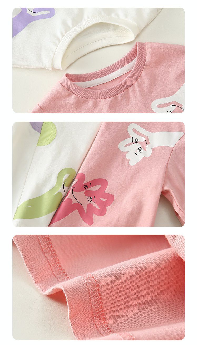 純棉Q萌長袖上衣-微笑-粉色