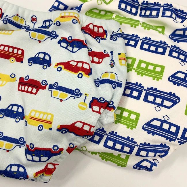 日本 Chuckle Baby - 六層學習褲(兩件組)-火車+車車-分離式