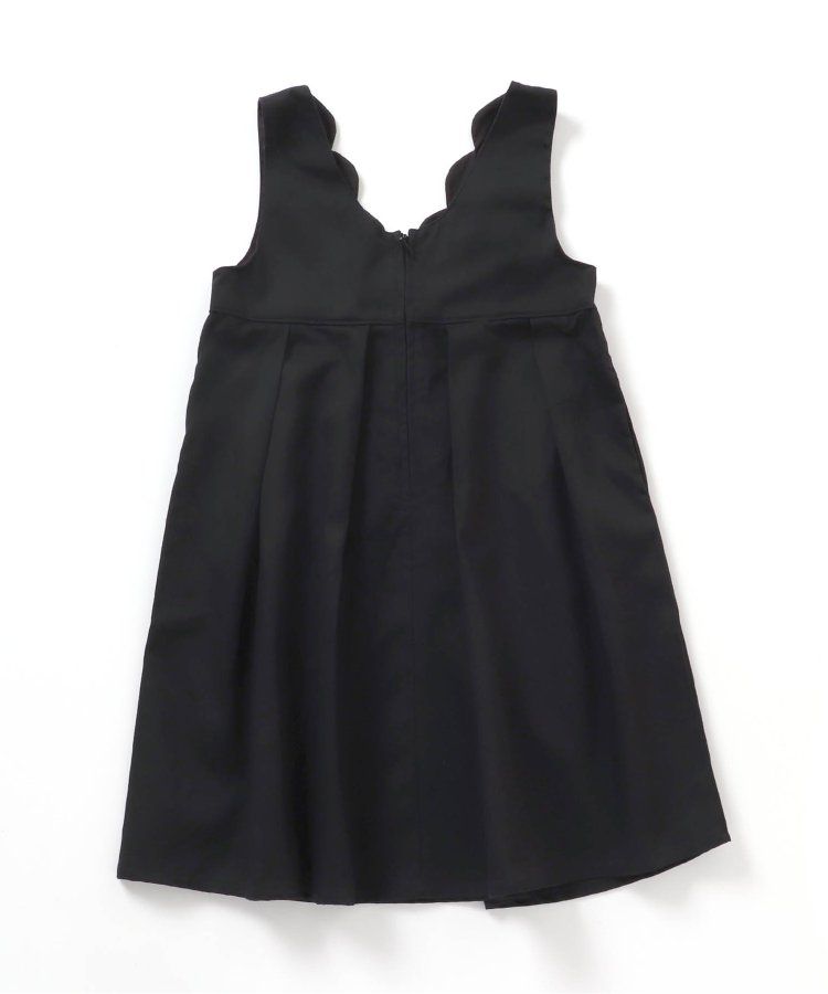 日本 apres les cours - 奢華感2WAY前後穿扇貝邊背心裙-卡其格紋