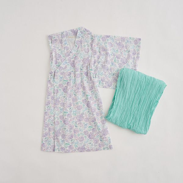 日本 Lycee mine - 粉彩浪漫夏日女孩浴衣-花草-粉紅