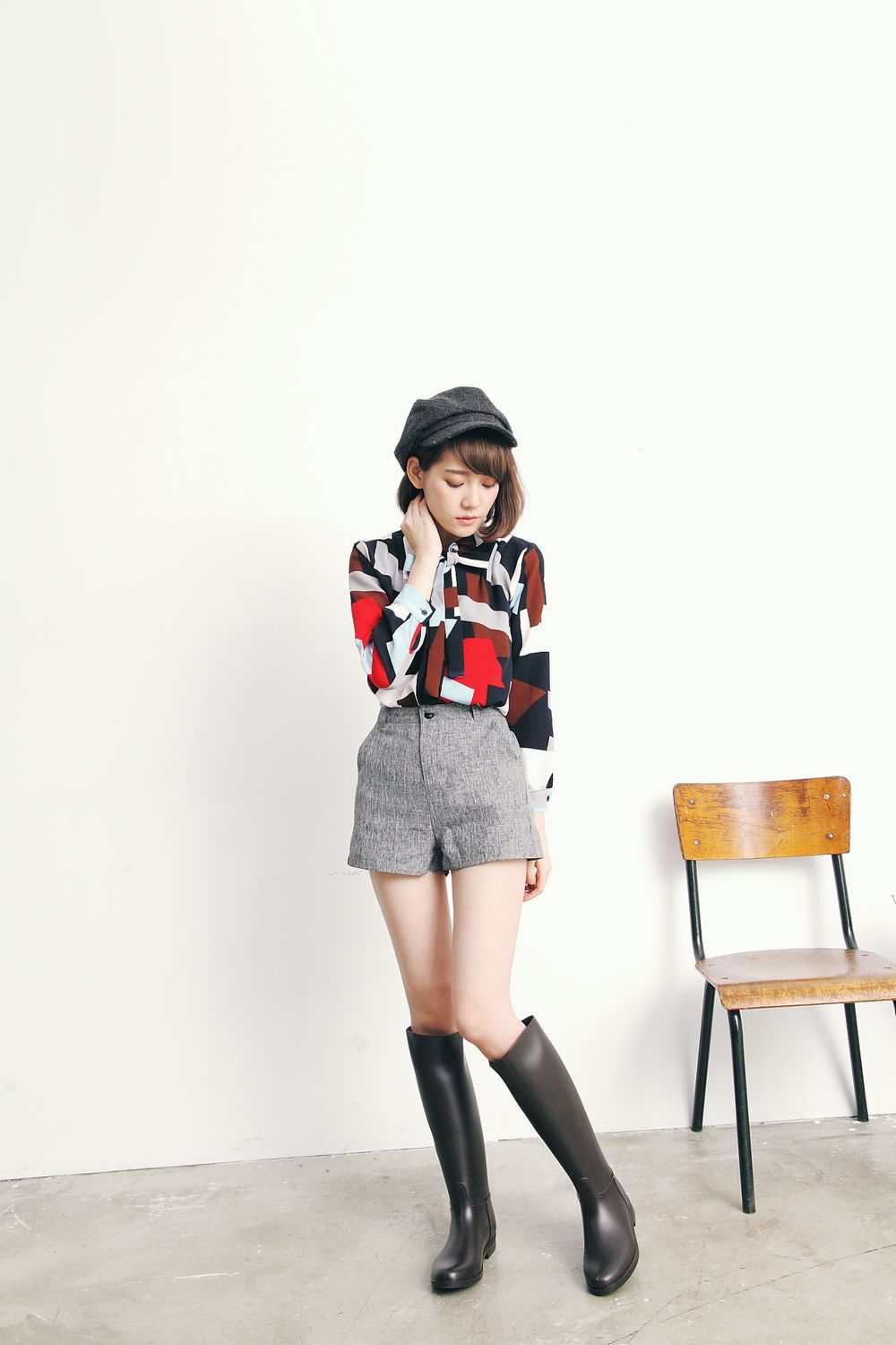 法國Méduse® - 素色長靴FLAMBOR款-長靴（剩36號約23cm）-深色布朗尼