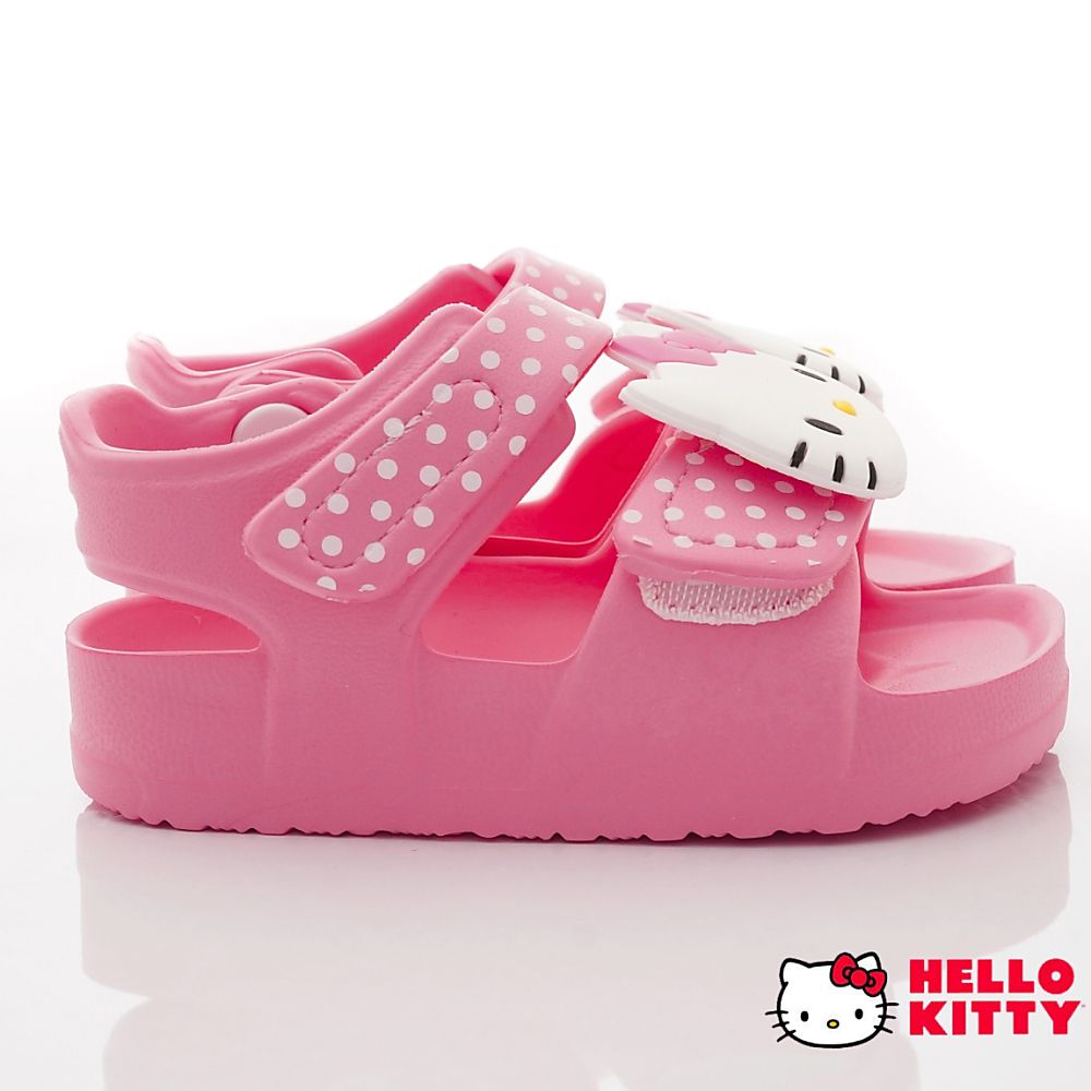 HELLO KITTY - 台灣製可愛凱蒂貓休閒涼鞋(中小童段)-粉