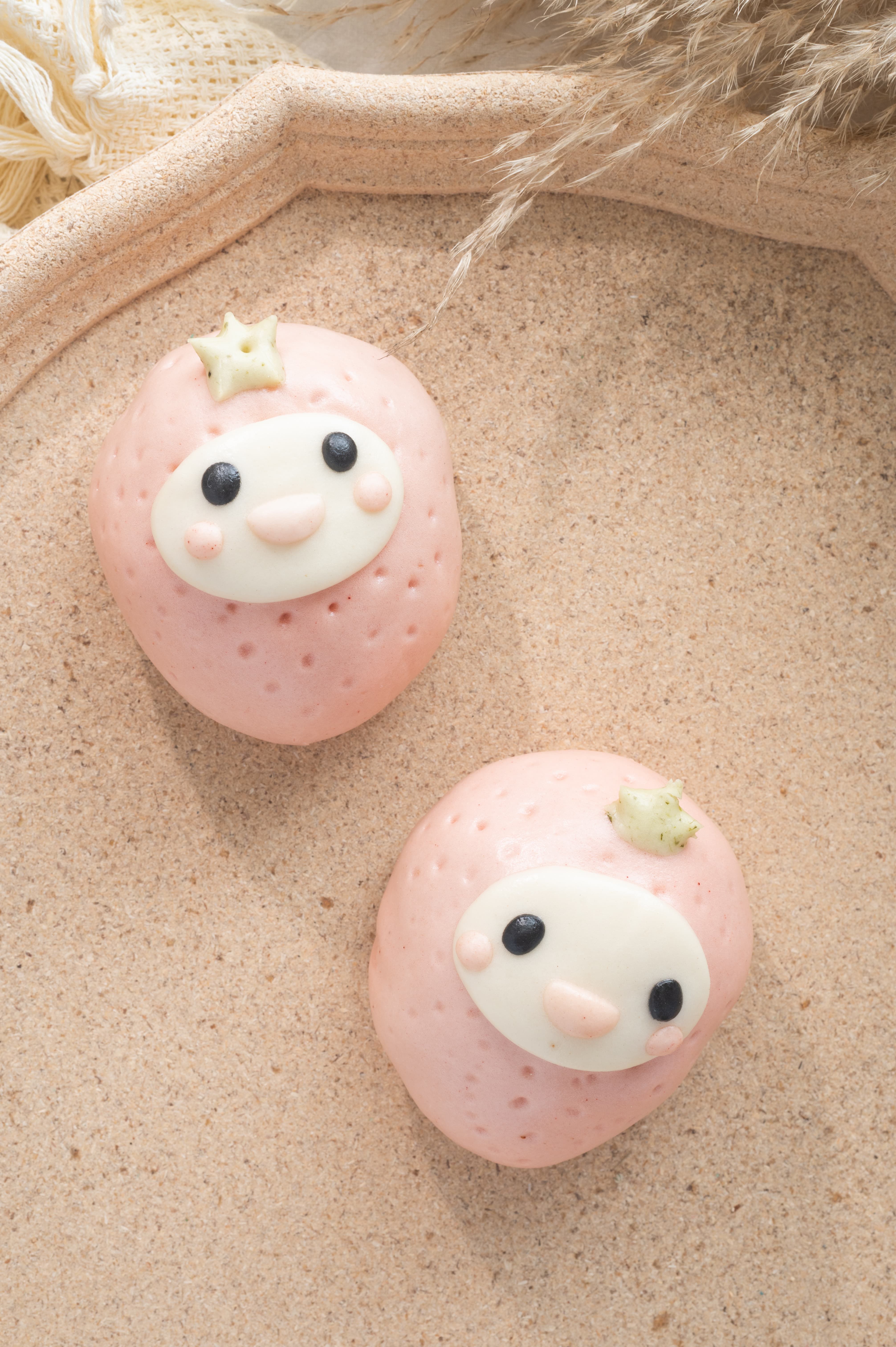 老甜媽手工饅頭 - 草莓起司包6入-408g