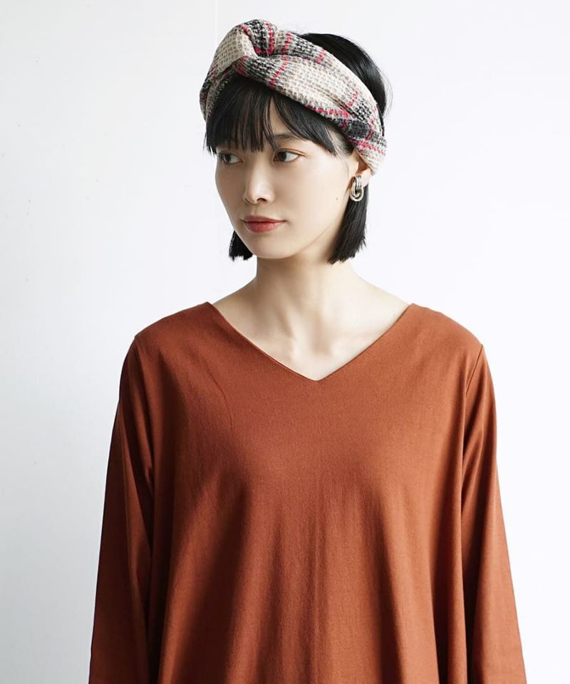 日本 zootie - 抗透汗 純棉修身長袖洋裝-V領-咖啡