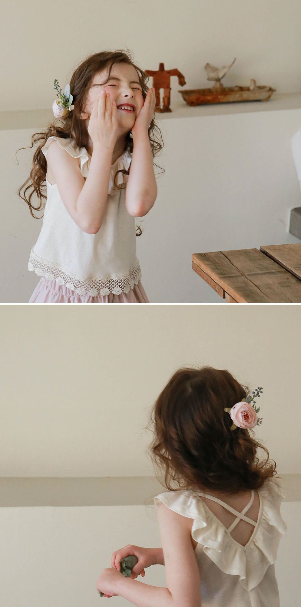 韓國 PuellaFLO - 浪漫花朵髮飾/髪夾-粉花