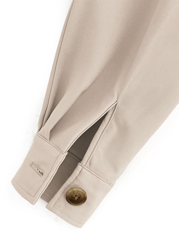 日本 GRL - 春日陽光綁帶長版風衣-卡其