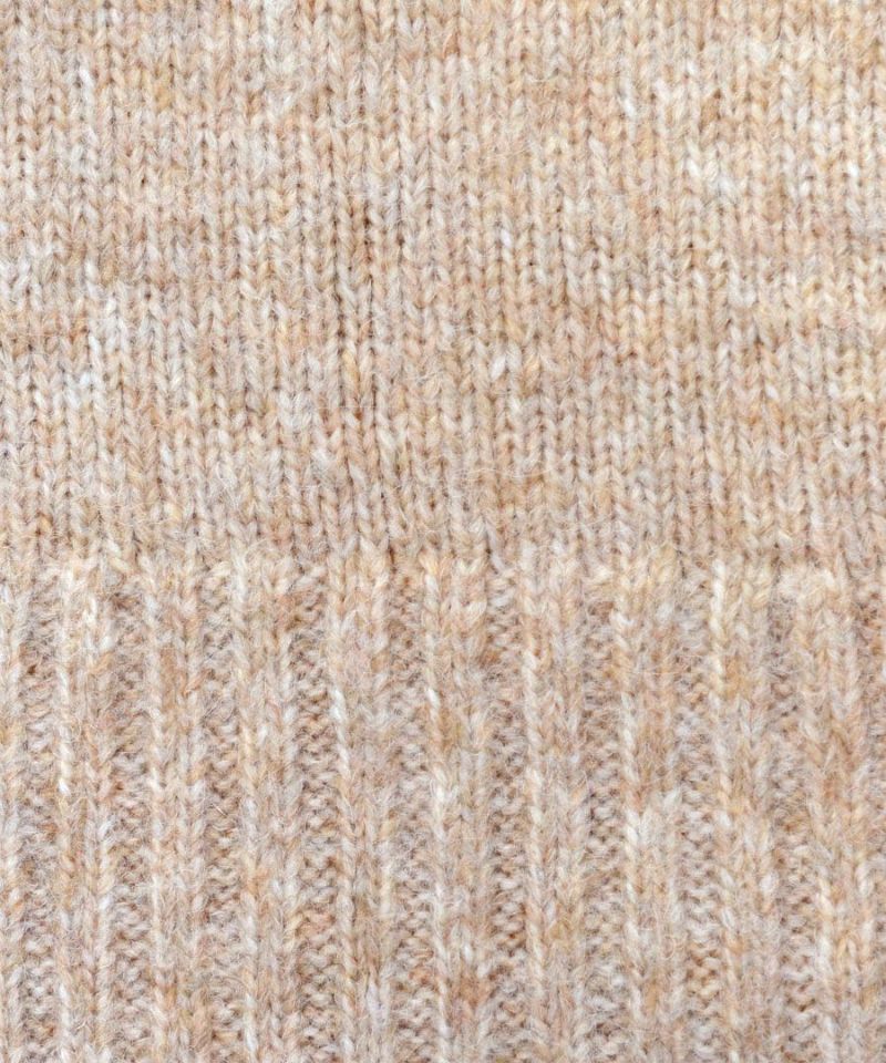 日本 zootie - 羊毛感柔軟羅紋寬鬆毛衣-淺棕