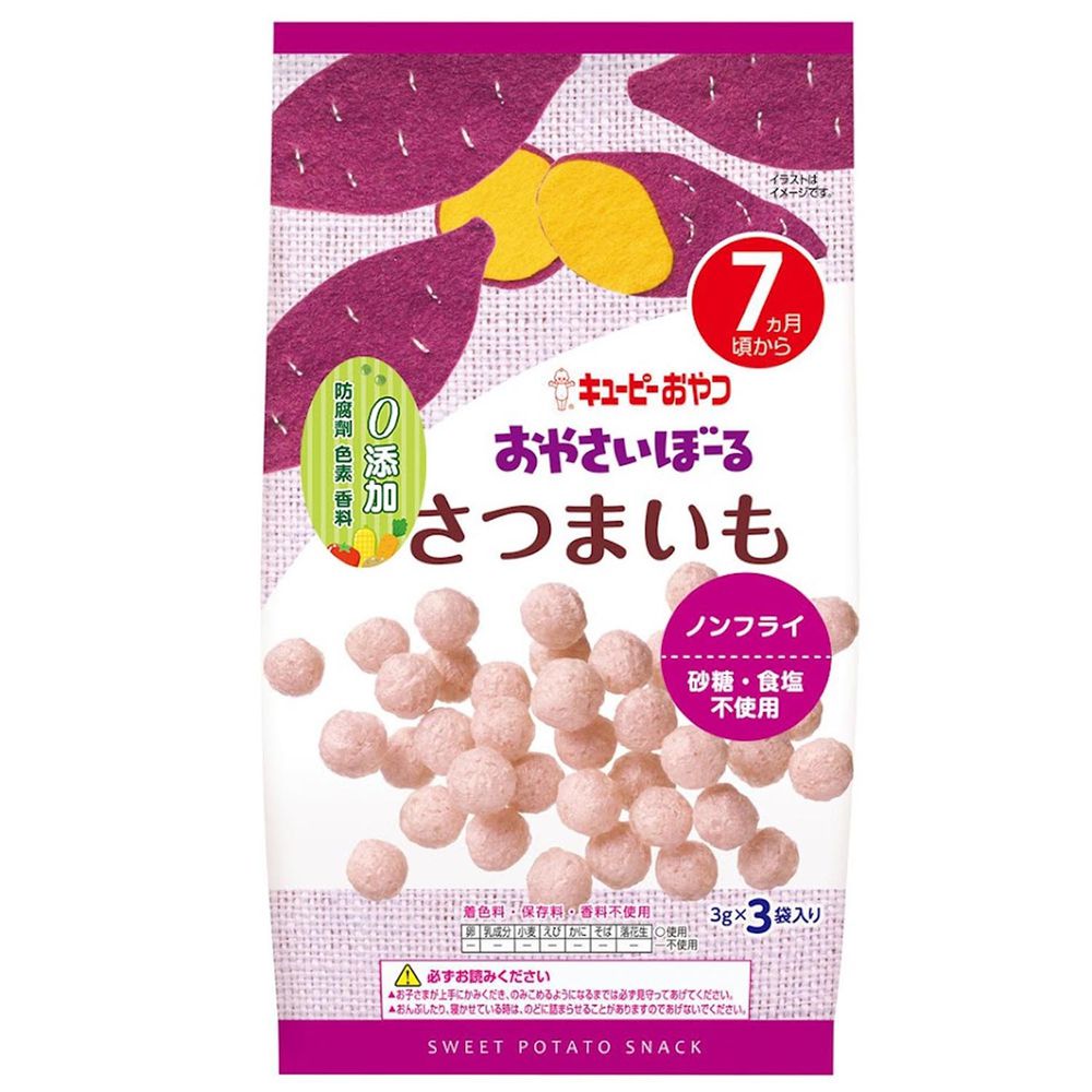 日本kewpie - S-1寶寶菓子球-紫心甘藷-3gX3