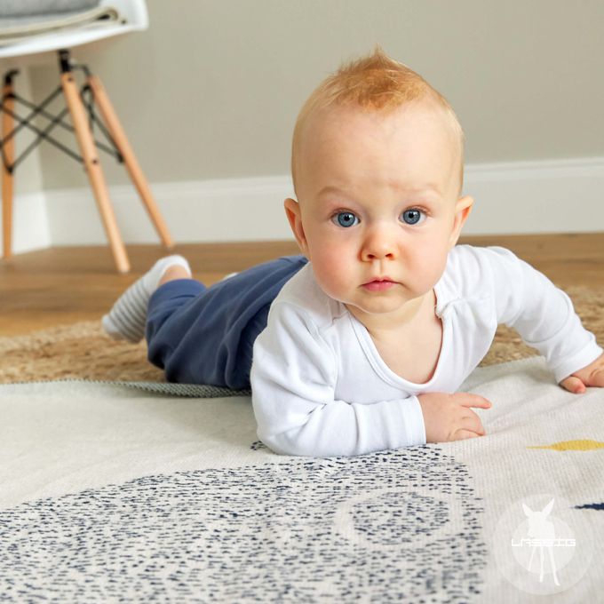 德國 Lassig - 有機棉嬰兒毯-鯨魚