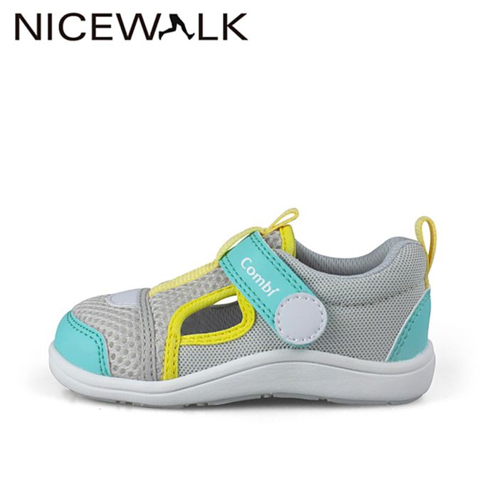 日本 Combi - COMBI醫學級NICEWALK兒童成長機能鞋(寶寶段)-休閒鞋-灰色