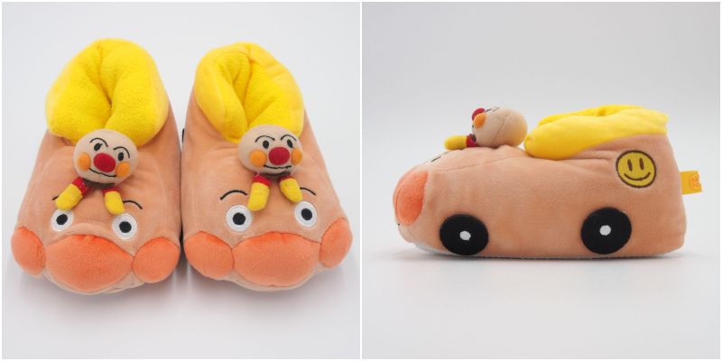 日本千趣會 - (兒童) 麵包超人造型室內拖鞋-麵包超人 (14-16cm)