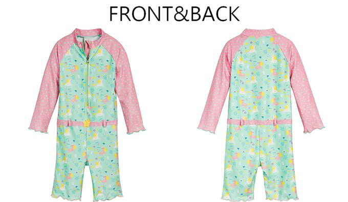 德國Playshoes - 抗UV長袖防曬防寒兒童連身泳裝-獨角獸