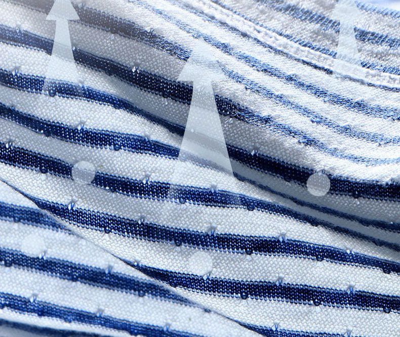 MAMDADKIDS - 純棉短袖套裝/家居服-條紋上衣-粉色