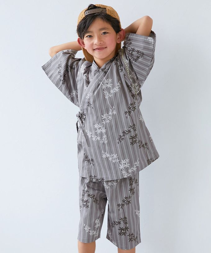 日本 devirock - 期間限定！經典日式風甚平套裝-市松紋-海軍藍