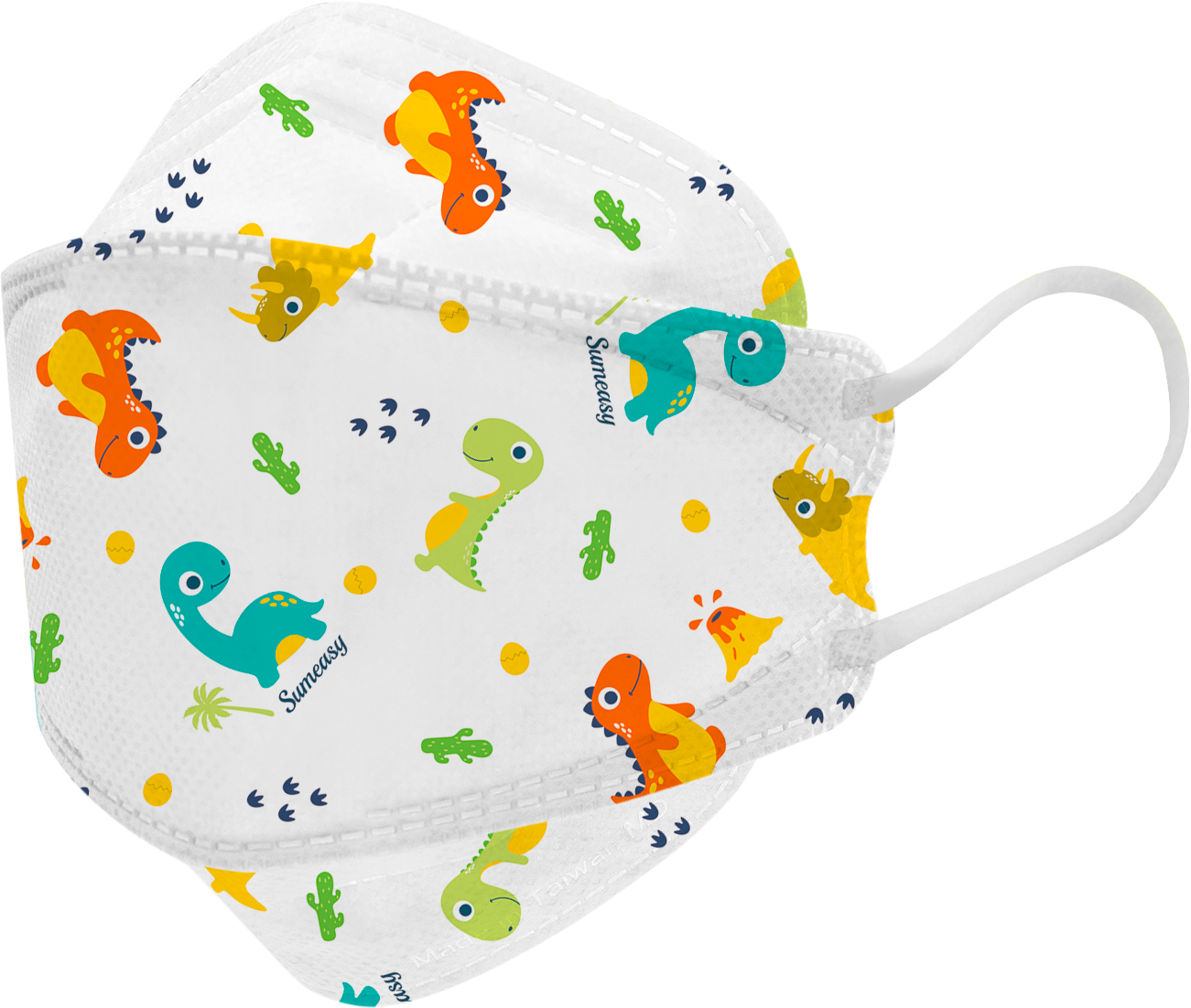 順易利口罩 SUMEASY - 幼童4D醫用口罩-恐龍 (約17cm x 6.3cm，3-5歲適用)-10入