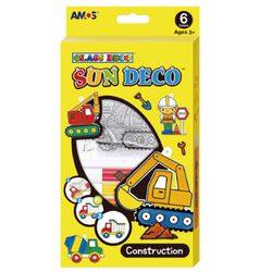 韓國 AMOS - 6色工程車主題吊飾玻璃彩繪膠