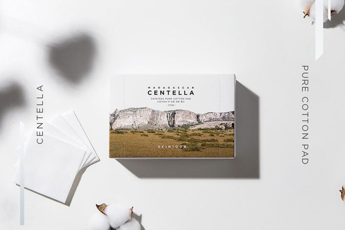 SKIN1004 - 馬達加斯加積雪草-雙面純棉化妝棉 (單盒)-60ea