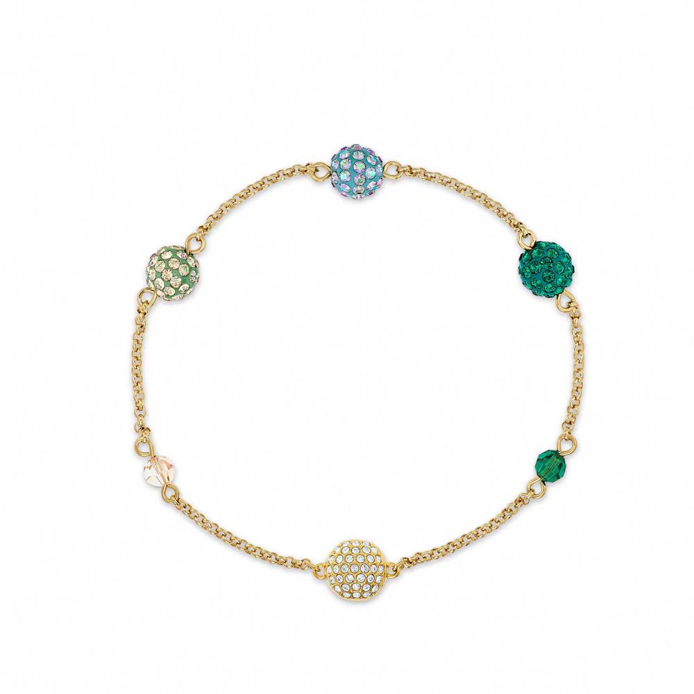 球形鑲鑽磁吸手環 (藍綠)