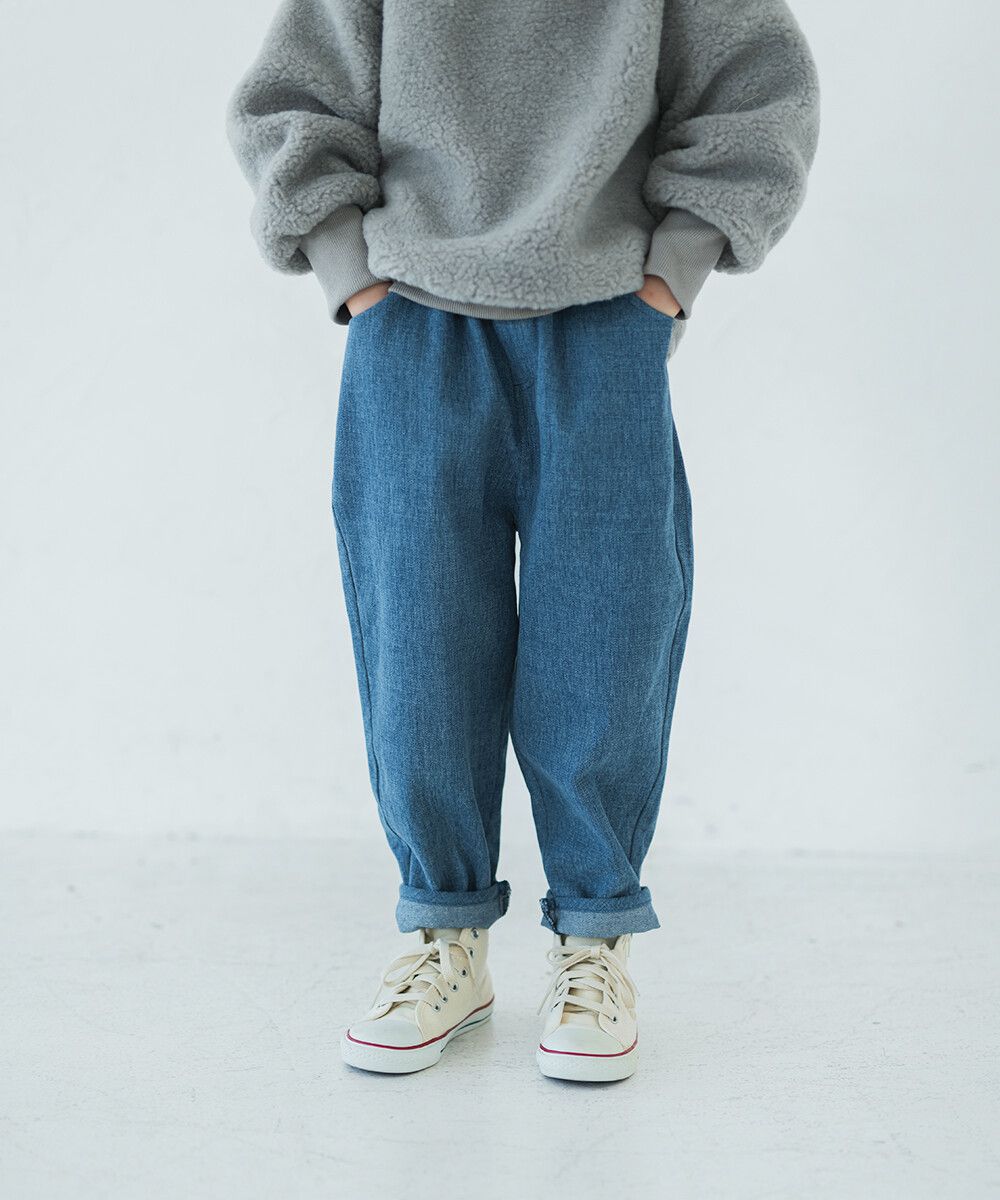 日本 riziere - 純棉 帥氣百搭牛仔哈倫褲-經典藍