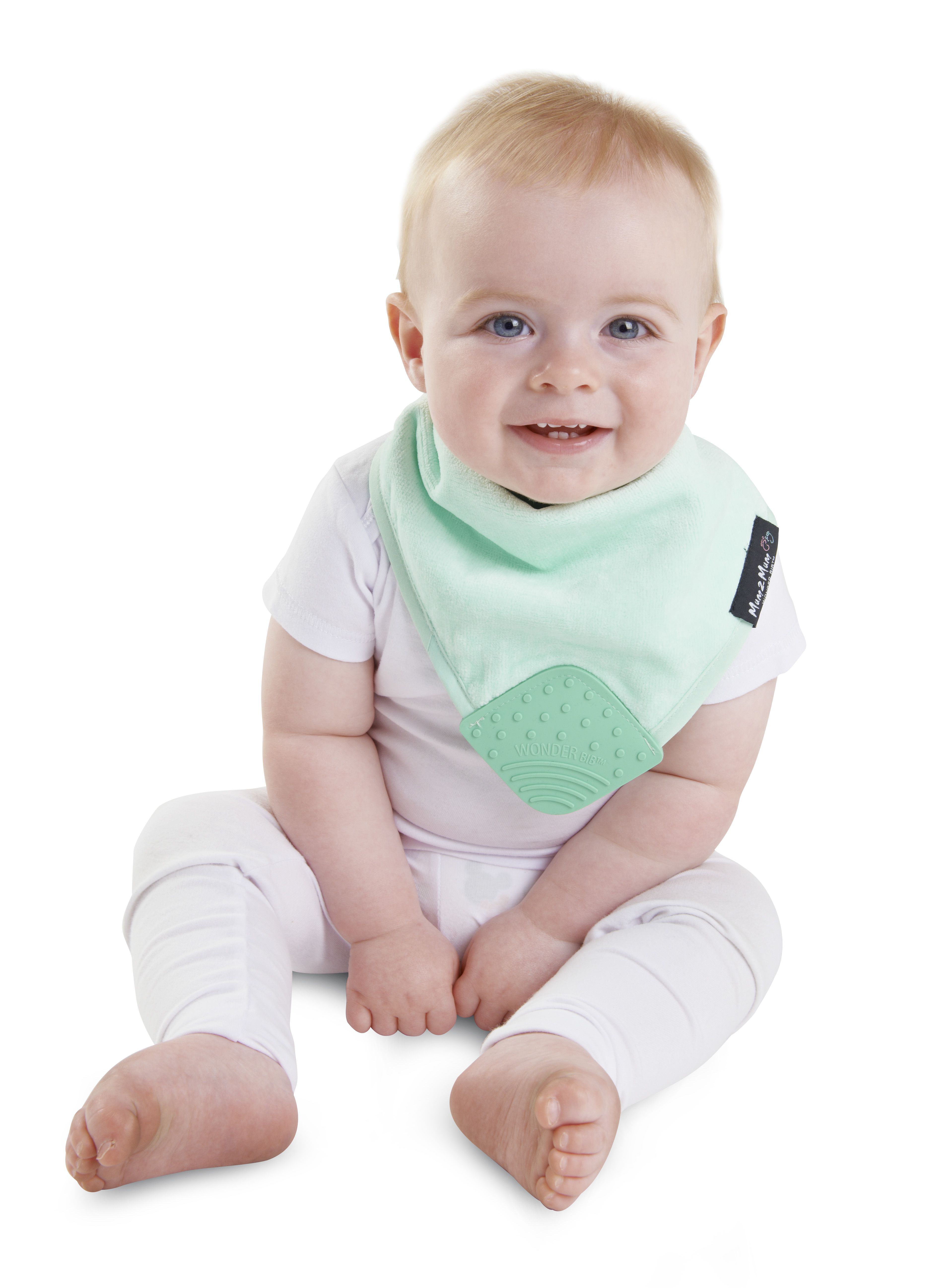 Mum 2 Mum - 機能型神奇三角咬咬兜口水巾圍兜-薄荷綠