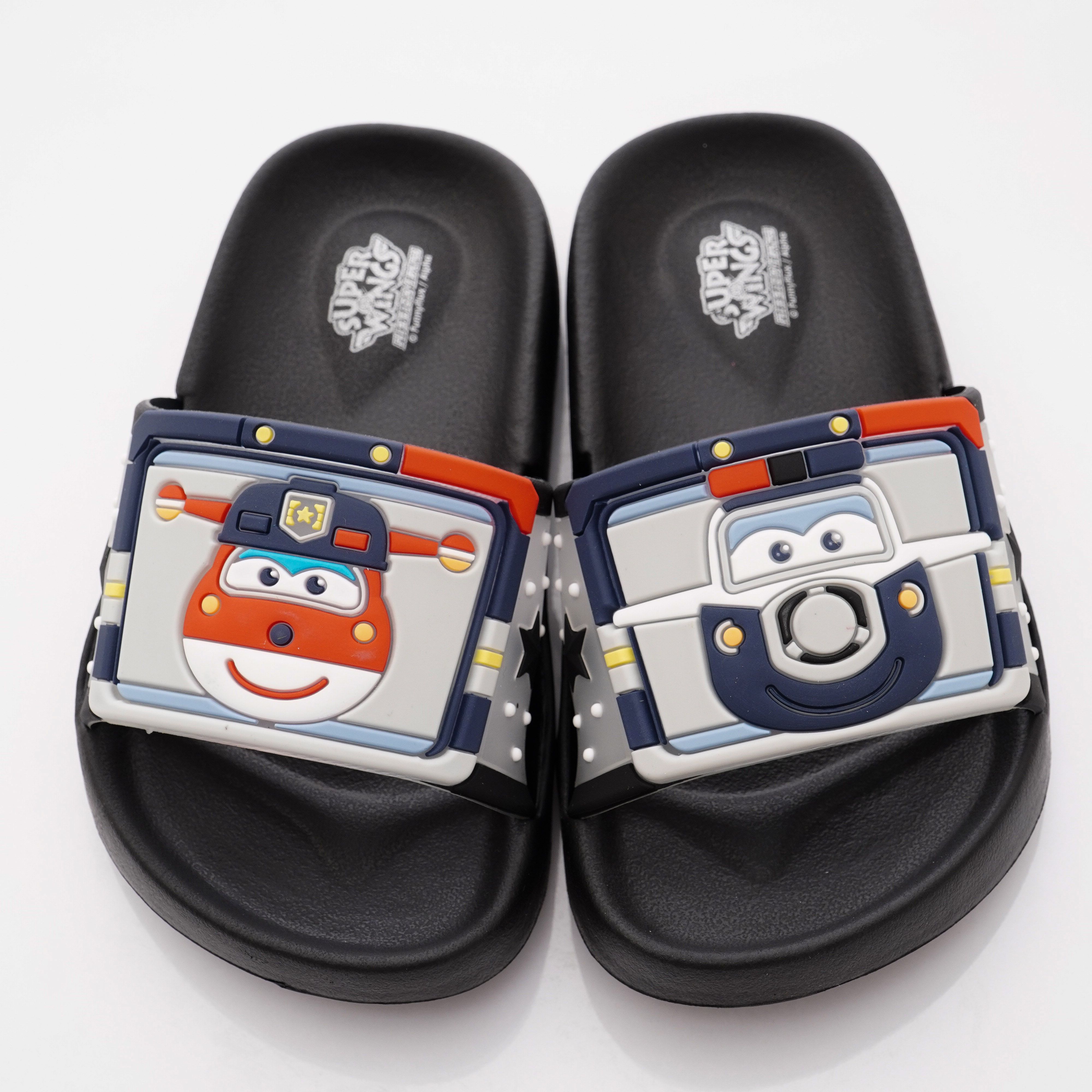 Super Wings - 超輕量休閒涼鞋/拖鞋(中小童段)-黑-S204707黑