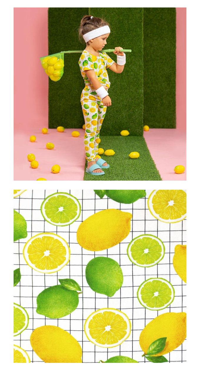 英國 SLEEP NO MORE - 100% 有機棉兒童貼身長褲-檸檬 (1.5-2 Y)