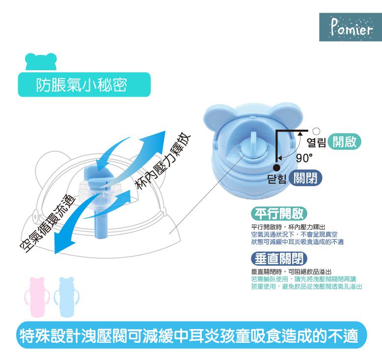 韓國 Pomier 朴蜜兒 - Tritan防脹氣果汁杯【350ml-粉】+拉拉熊磨砂杯280cc(草莓)-超值組合-粉