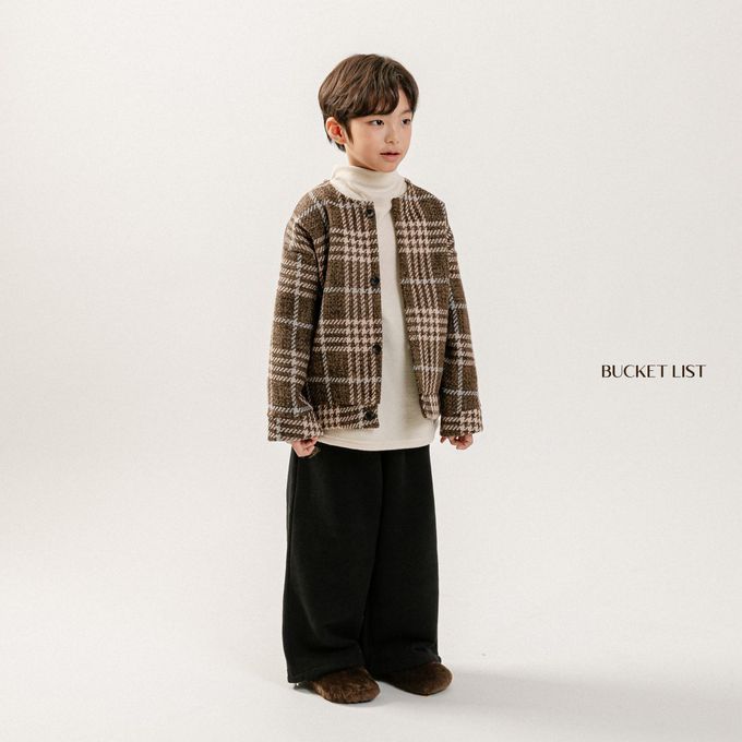 韓國 BUCKET LIST - (內磨毛)編織無領開襟外套-綠