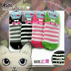 凱美棉業 - MIT台灣製 純棉貓咪直版童襪-隨機出色 (13-17cm)-18雙組
