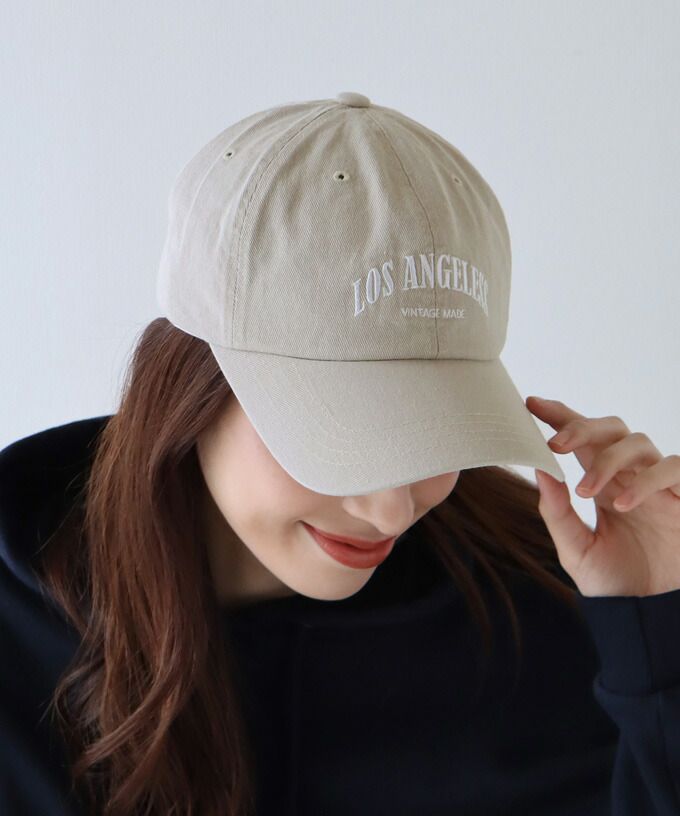 日本 BLUE EAST - 率性休閒刺繡老帽/棒球帽-杏灰