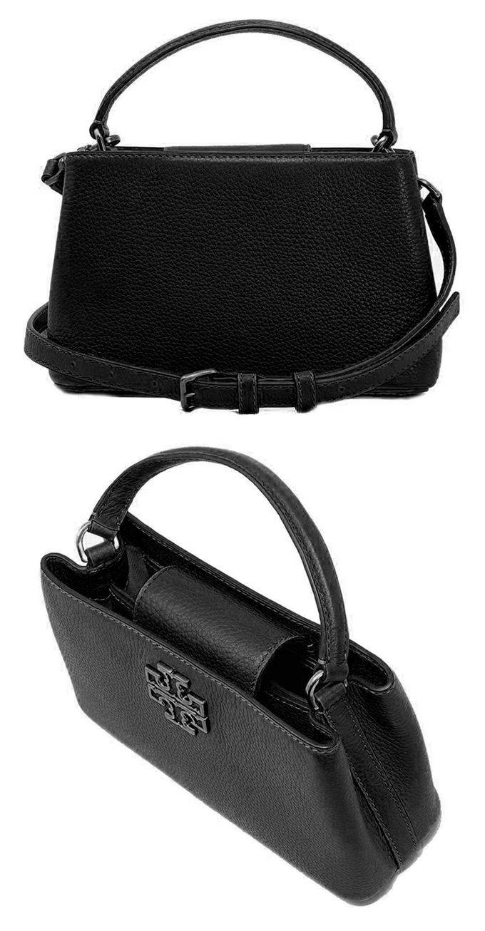 TORY BURCH - 雙T-LOGO皮革兩用包 (黑)