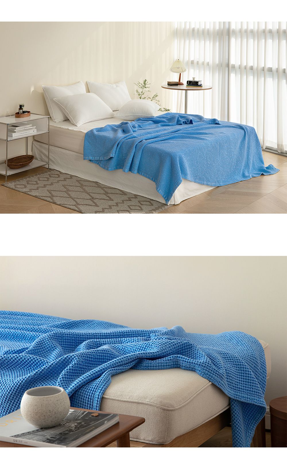 韓國 Maatila - 天絲莫代爾鬆餅被毯-藍莓