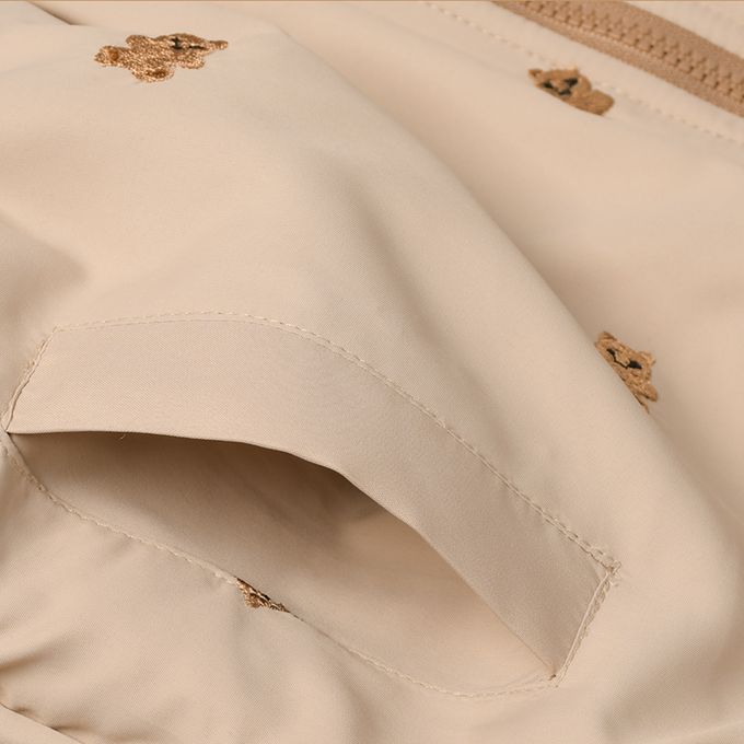 akachan honpo - 趣味夾克-滿版刺繡-淺卡其色