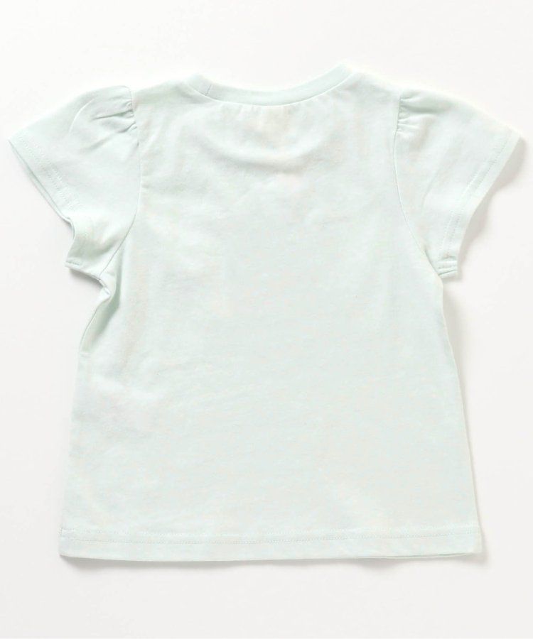 日本 apres les cours - 亮片點綴俏麗印花短袖上衣-愛心-淺綠