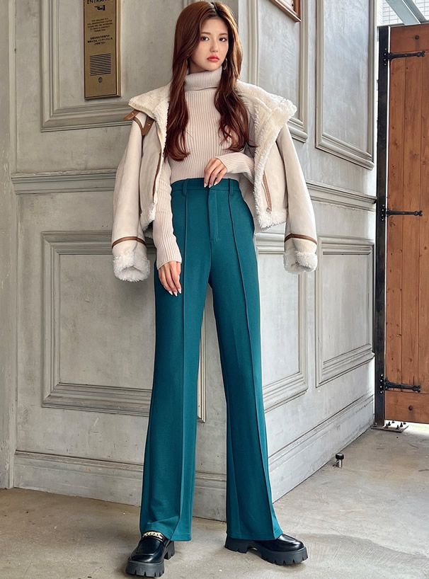 日本 GRL - 羊羔絨翻領短版騎士夾克/外套-粉紫 (F)