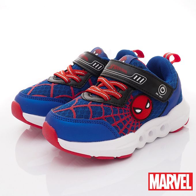 漫威蜘蛛人-蜘蛛人減壓吸震電燈鞋MNKX24216藍(中大童)-電燈鞋-藍