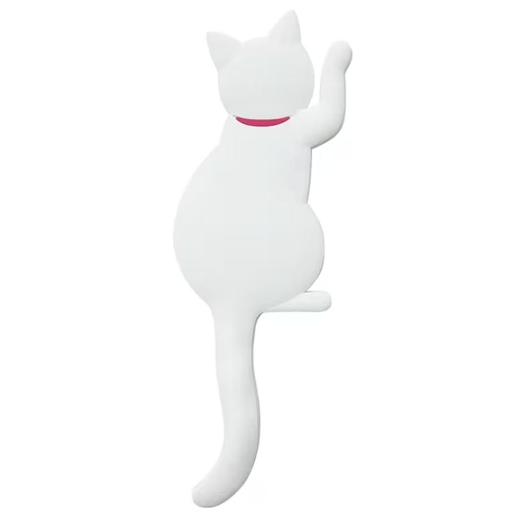 日本千趣會 - 貓咪來了！多用途磁性掛鉤-白貓