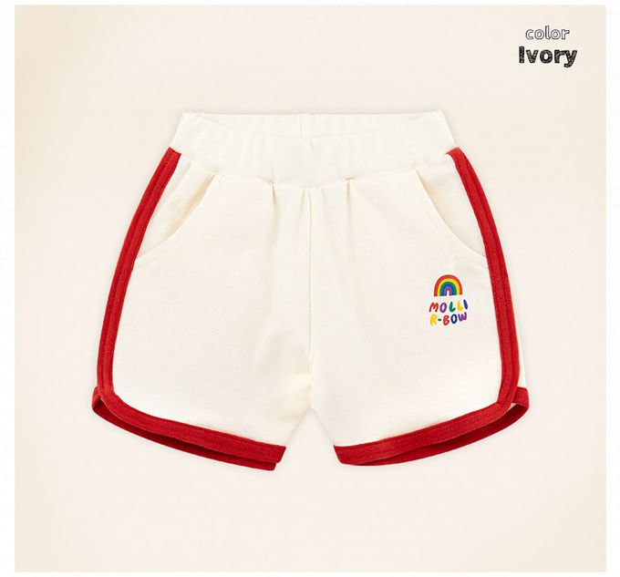 韓國 mollimelli - 夏日彩虹線條無袖套裝-紅