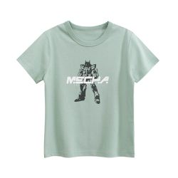 27KIDS - 純棉短袖上衣-機器人-淺綠