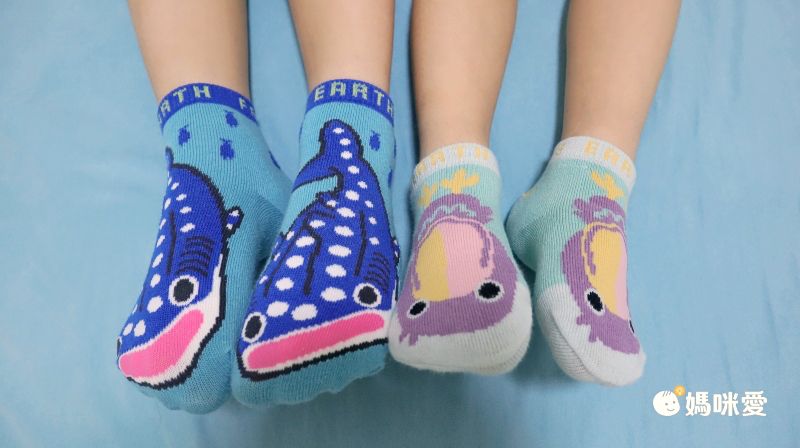 日本 aehwa - 地球的朋友 印花大人襪(媽媽)-花園鰻-水藍 (23~25cm)