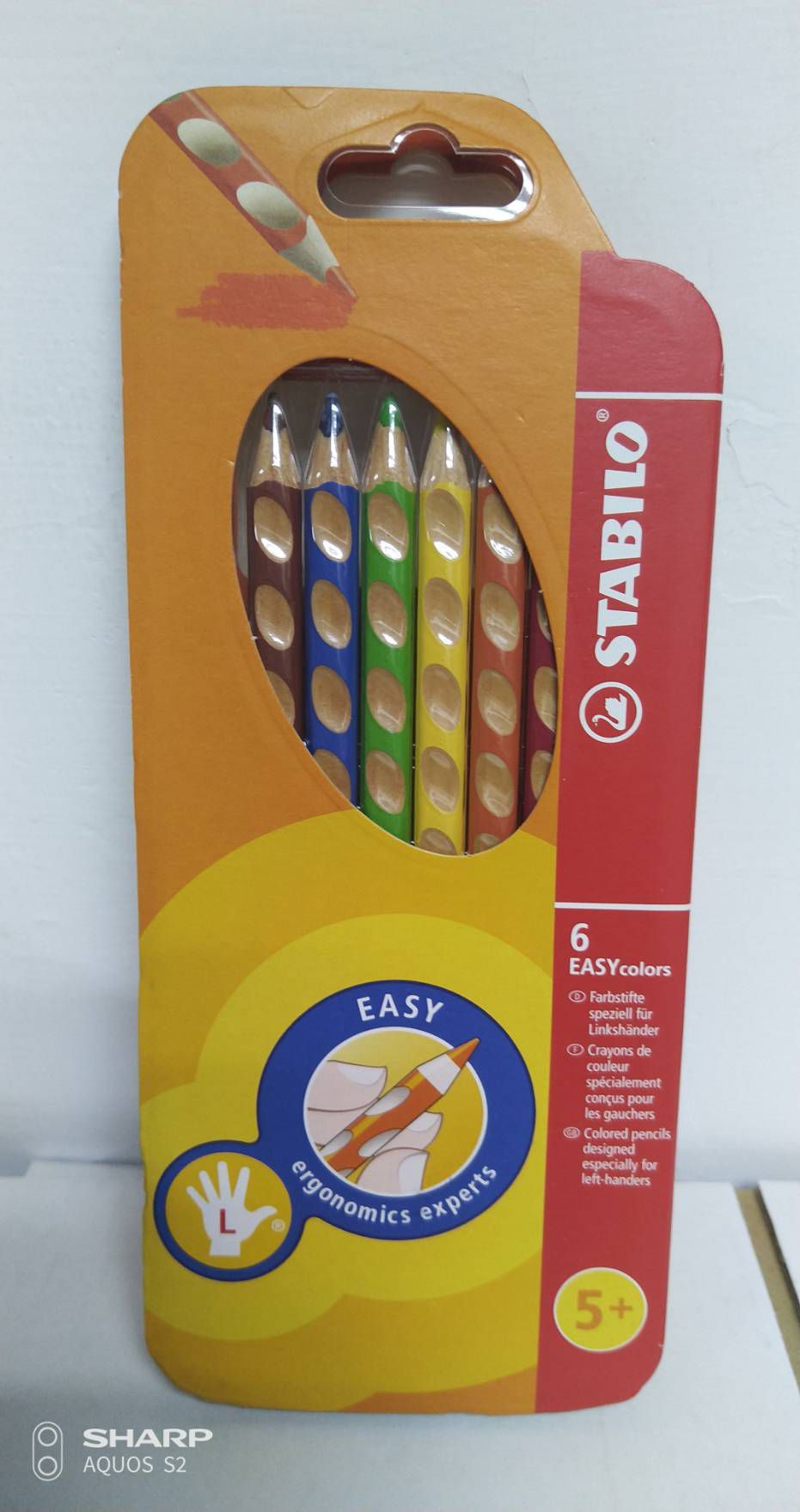 STABILO思筆樂 - 【買一贈一】EASYcolor洞洞筆色鉛筆6色，左手用