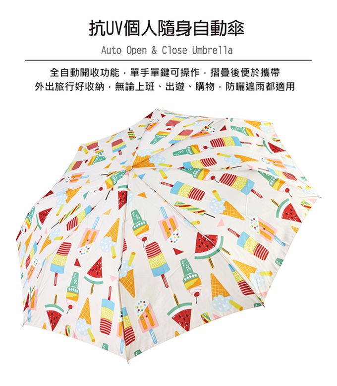 Rainstory - 抗UV隨身自動傘-夏日聖代-330g