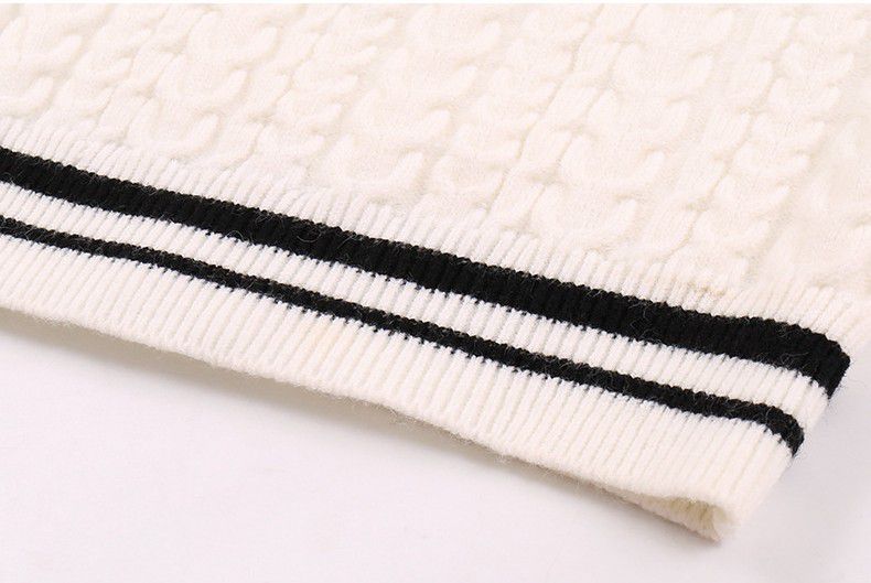 百搭秋冬針織毛衣-海軍領-深藍色